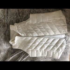 White puffer vest